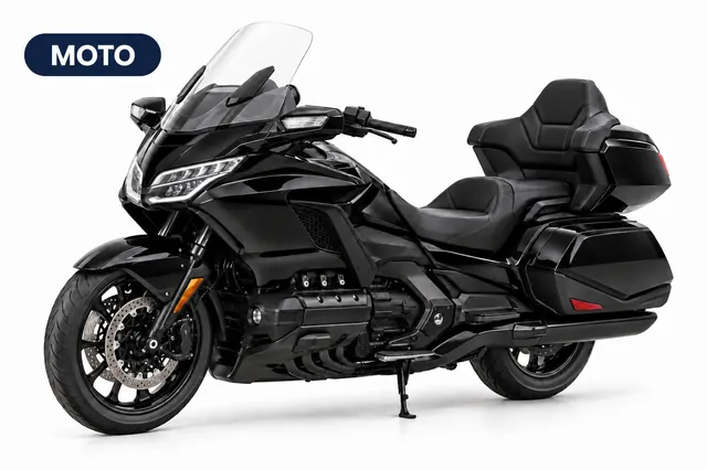 Moto — véhicule illustratif (Honda Gold Wing ou moto de tourisme adaptée)