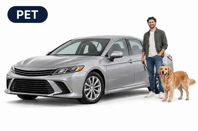 Pet — véhicule illustratif (Berline de type Toyota Camry ou véhicule acceptant les animaux)